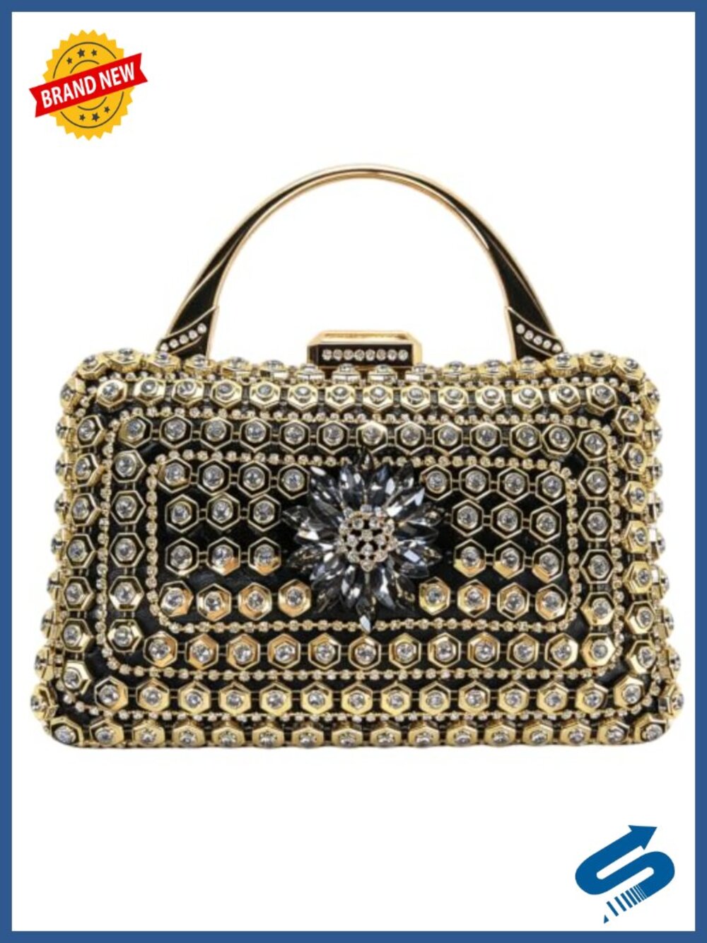 LUKLUKTAISUN Rhinestone Clutch Sparkly Evening Bag